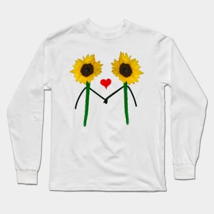 The Best Valentine’s Day Gift ideas 2022, Sunflowers holding hands, Valentine’s Day box idea, what to get a guy for valentines day Long Sleeve T-Shirt